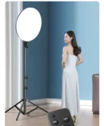 ⁦إضاءة احترافية للتصوير الفوتوغرافي RGB-LED GS-450 | إضاءة حلقية RGB قابلة للتعتيم بقطر 26 سم مع جهاز تحكم عن بعد، سطوع قابل للتعديل وأنماط ألوان متعددة، مثالية للمكياج والبث المباشر وتسجيل الفيديو .⁩ - الصورة ⁦9⁩