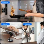 ⁦حامل هاتف مغناطيسي Magsafe دوار 360° مع كوب شفط – مزدوج الوجه، قابل للطي والسحب – إصدار محسن للسيارة والمكتب والمنزل .⁩ - الصورة ⁦24⁩