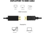 ⁦محول DP ذكر إلى HDMI أنثى زيرو، 3 متر - اسود .⁩ - الصورة ⁦3⁩