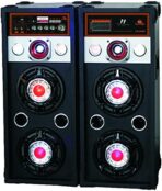 ⁦سماعات صب ووفر من تايجر TG 6800 مضخم صوت (Subwoofer) خشبي بتأثير جهير قوي (Super Bass)سلكي ولاسلكي USB  SD .⁩ - الصورة ⁦2⁩