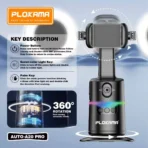 ⁦مثبت الهاتف المحمول PoLkama A20-PRO مع تتبع الوجه بزاوية 360 درجة، ومنفذ SELFIE Type-C وجهاز تحكم عن بعد⁩ - الصورة ⁦6⁩
