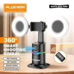 مثبت الهاتف المحمول PoLkama A20-PRO مع تتبع الوجه بزاوية 360 درجة، ومنفذ SELFIE Type-C وجهاز تحكم عن بعد