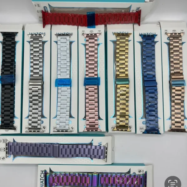 سوار بديل من فولاذ مقاوم للصدأ لساعات آبل ووتش مقاس 42 و44 و45 و49 ملم  وSE 2 الترا 2 والترا