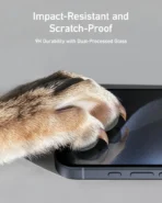 ⁦انكر واقي شاشة للخصوصية لموبايل ايفون 13 برو ماكس، واقي شاشة للخصوصية من الزجاج المقسى HD مضاد للتجسس، سهل التركيب⁩ - الصورة ⁦4⁩