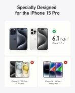 ⁦انكر واقي شاشة للخصوصية لموبايل ايفون 13 برو ماكس، واقي شاشة للخصوصية من الزجاج المقسى HD مضاد للتجسس، سهل التركيب⁩ - الصورة ⁦2⁩