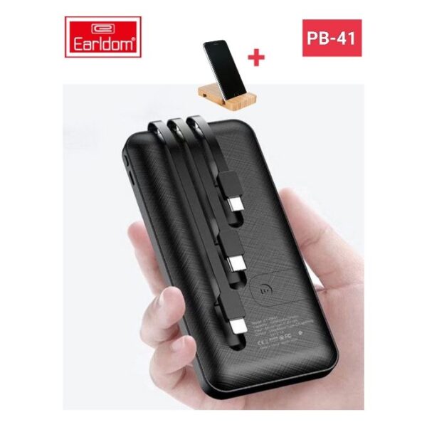 باور بانك سلكي من إيرلدوم، 10000 مللي أمبير/ساعة، 3 منافذ، أسود، ET-PB41