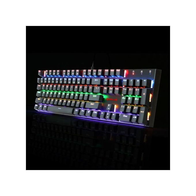 1 لوحة مفاتيح الألعاب الميكانيكية Redragon K565R-1 RGB مع إضاءة خلفية - 104 مفتاح زر أزرق - أسود - الصورة 1