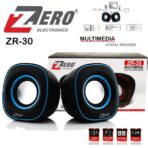 مكبر صوت رقمي سلكي للكمبيوتر واللاب توب من زيرو ZR-30، قطعتين