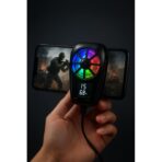 ⁦مبرد هاتف محمول X110A مع بطارية 2500 مللي أمبير في الساعة، مروحة تبريد أشباه الموصلات ثلاثية السرعة، مشبك مزدوج، تبريد مزدوج، للبث المباشر والألعاب، إضاءة RGB، بطارية داخلية⁩ - الصورة ⁦3⁩