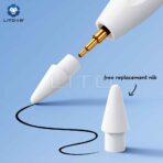 ⁦ليتو - قلم ستايلس (P1) - رفض راحة اليد، امتصاص مغناطيسي، 140 مللي أمبير/ساعة، لجهاز آيباد - أبيض.⁩ - الصورة ⁦2⁩