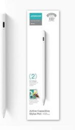 ⁦قلم ستايلس اكتيف كابيستيف الحساس للموبايل وأجهزة التابلت بلون أبيض من جويروم - JR-K12، لهاتف ذكي⁩ - الصورة ⁦2⁩