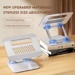 ⁦Yesido حامل لاب توب LP04 من يسيدو - حامل لاب توب من الالومنيوم قابل للتعديل مع تهوية معززة، خفيف الوزن وقابل للطي، متوافق مع ماك بوك وديل واتش بي ولينوفو وغيرها⁩ - الصورة ⁦4⁩