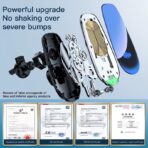 ⁦شاحن سيارة لاسلكي سريع 15 وات، حامل موبايل ذكي يثبت على فتحة التهوية مع دوران 360° بتوافق شامل وآمن لـ آيفون 15/14/13/12/11 وسامسونج جالاكسي S23/S22/S21.⁩ - الصورة ⁦9⁩