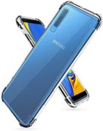 ⁦جراب حماية غوريلا مضاد للصدمات بزوايا معززة متوافق مع سامسونج جالاكسي A7/ 2018  (شفاف)، سيليكون⁩ - الصورة ⁦8⁩