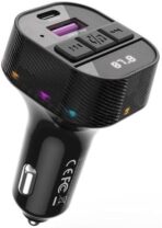 ⁦شاحن سيارة MP3 BCC17 - كيبل لايتنينج مضفر - شحن سريع 30 واط بي دي، بلوتوث V5.3، جهاز ارسال اف ام، يدعم تنسيق MP3/WAV، منفذ USB مزدوج، الجهد الزائد، حماية من الحرارة وقصر الدائرة⁩ - الصورة ⁦3⁩