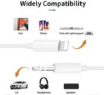 ⁦كابل  aux للسيارة بمنفذ 3.5 ملم متوافق مع أجهزة الايفون.⁩ - الصورة ⁦2⁩