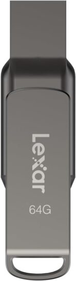 ⁦ذاكرة فلاش ميموري جامب درايف مزدوجة D400 سعة 64 جيجابايت بمنفذ USB 3.1 نوع C ونوع A من ليكسار سرعة قراءة حتى 130 ميجابايت في الثانية موديل LJDD400064G BNQNU⁩ - الصورة ⁦4⁩