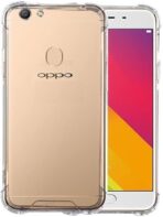 ⁦جراب حماية غوريلا شفاف ناعم من البولي يوريثين الحراري والسيليكون ممتص للصدمات بزاوية معززة وحماية كاملة للكاميرا لموبايل Oppo F5.⁩ - الصورة ⁦2⁩