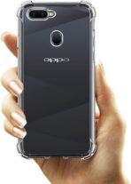 ⁦جراب حماية غوريلا شفاف لموبايل Oppo a5s بزوايا مضادة للصدمات. ⁩ - الصورة ⁦2⁩