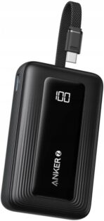 ⁦أنكر باور بانك سعة 10000 مللي أمبير بقوة 30 وات مع كابل USB C مدمج A1688H11⁩ - الصورة ⁦4⁩