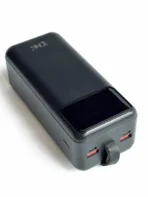 ⁦باور بانك KPG kpg-402 COVO سريع الشحن بسعة 40000 مللي أمبير/ساعة شاحن محمول مع مصباح يدوي وبطارية خارجية - باور بانك لثلاثة أجهزة.⁩ - الصورة ⁦2⁩