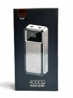 باور بانك KPG kpg-402 COVO سريع الشحن بسعة 40000 مللي أمبير/ساعة شاحن محمول مع مصباح يدوي وبطارية خارجية - باور بانك لثلاثة أجهزة.