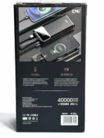 ⁦باور بانك KPG kpg-402 COVO سريع الشحن بسعة 40000 مللي أمبير/ساعة شاحن محمول مع مصباح يدوي وبطارية خارجية - باور بانك لثلاثة أجهزة.⁩ - الصورة ⁦10⁩