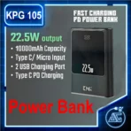 ⁦باور بانك KPG105 COVO سعة 10,000 مللي أمبير/ساعة .⁩ - الصورة ⁦4⁩