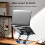 ⁦Yesido حامل لاب توب LP04 من يسيدو - حامل لاب توب من الالومنيوم قابل للتعديل مع تهوية معززة، خفيف الوزن وقابل للطي، متوافق مع ماك بوك وديل واتش بي ولينوفو وغيرها⁩ - الصورة ⁦5⁩