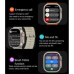 ⁦ساعة ذكية Telzeal فائقة الوضوح AMOLED مقاس 2.02 بوصة بدقة 485 × 520 بكسل، لون أسود، شاشة AMOLED .⁩ - الصورة ⁦2⁩