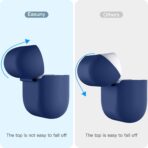 ⁦حافظة حماية سيليكون مضادة للصدمات مع حلقة تعليق لكامل الهيكل لسماعات ايربودز برو 2 موديل 2022 [ضوء LED امامي] - متوافقة مع ابل ايربودز برو الجيل الثاني الجديدة.⁩ - الصورة ⁦7⁩