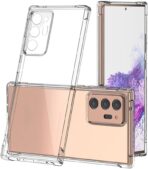 ⁦جراب غزالة حماية خلفي مضاد للصدمات متوافق سامسونج جالاكسي نوت 20 الترا سيليكون، شفاف⁩ - الصورة ⁦7⁩