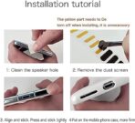 ⁦ستيكر لاصق فلتر للسماعة شبكي مقاوم للغبار للموبايل، لحماية مخرج الصوت، مضاد للغبار لموبايلات ايفون واندرويد ومخرج الصوت⁩ - الصورة ⁦9⁩