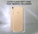 ⁦جراب حماية غوريلا شفاف ناعم من البولي يوريثين الحراري والسيليكون ممتص للصدمات بزاوية معززة وحماية كاملة للكاميرا لموبايل Oppo A37.⁩ - الصورة ⁦6⁩