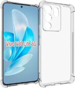 ⁦جراب حماية شفاف رفيع مقاوم للصدمات من مادة TPUمن Gorilla لهاتف  Vivo V30 Lite 5G .⁩ - الصورة ⁦5⁩