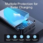 ⁦باور بانك JR-QP192 20000 ميلي امبير في الساعة 22.5 وات للشحن السريع مع شاشة LCD من جوي روم⁩ - الصورة ⁦4⁩