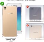 ⁦جراب حماية غوريلا شفاف ناعم من البولي يوريثين الحراري والسيليكون ممتص للصدمات بزاوية معززة وحماية كاملة للكاميرا لموبايل Oppo A37.⁩ - الصورة ⁦4⁩