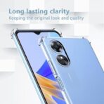 ⁦جراب حماية غوريلا شفاف لموبايل Oppo A78 4G بزوايا مضادة للصدمات. ⁩ - الصورة ⁦3⁩