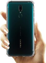 ⁦جراب حماية غوريلا شفاف ناعم من البولي يوريثين الحراري والسيليكون ممتص للصدمات بزاوية معززة وحماية كاملة للكاميرا لموبايل Oppo F11.⁩ - الصورة ⁦2⁩