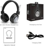 ⁦سماعة رأس بلوتوث SODO SD-1001 - لاسلكية - تشغيل حتى 8 ساعات - مدخل بطاقة TF.⁩ - الصورة ⁦4⁩