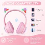 ⁦سماعة رأس بلوتوث M31 بصوت عالي الدقة ستيريو 6D مع إضاءة ار جي بي – تدعم بطاقة تي اف وراديو اف ام – تصميم مريح ومميز للأطفال.⁩ - الصورة ⁦2⁩