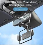 ⁦Yesido مرآة الرؤية الخلفية C196 انش بذراع مشبك - قابلة للدوران - ارتفاع قابل للتعديل - ثابتة ومتينة .⁩ - الصورة ⁦5⁩