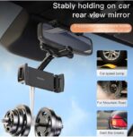 ⁦Yesido مرآة الرؤية الخلفية C196 انش بذراع مشبك - قابلة للدوران - ارتفاع قابل للتعديل - ثابتة ومتينة .⁩ - الصورة ⁦6⁩