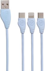 كابل USB MI3 3 في 1 من YK Design لأجهزة Apple وAndroid وType C.