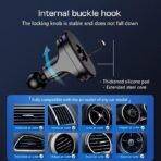 ⁦شاحن سيارة لاسلكي سريع 15 وات، حامل موبايل ذكي يثبت على فتحة التهوية مع دوران 360° بتوافق شامل وآمن لـ آيفون 15/14/13/12/11 وسامسونج جالاكسي S23/S22/S21.⁩ - الصورة ⁦3⁩