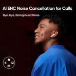 ⁦سماعات داخل الأذن ترو T110 لاسلكية من ريلمي مشغل صوت باس ديناميكي 10 ملم بخاصية إلغاء الضوضاء بتقنية الذكاء الاصطناعي اي ان سي .⁩ - الصورة ⁦7⁩