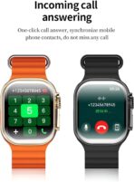 ⁦ساعة ذكية X10 الترا 3 بشاشة منحنية بتقنية NFC ، تصميم انيق 49 ملم، متتبع اللياقة البدنية، شحن لاسلكي، تطبيق ويرفيت برو للجوال في متجر IOS واندرويد للرجال والنساء .⁩ - الصورة ⁦2⁩