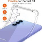 ⁦جراب حماية غوريلا لموبايل سامسونج جالاكسي A55 شفاف ممتص للصدمات بزاوية معززة وحماية كاملة للكاميرا⁩ - الصورة ⁦3⁩