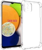 ⁦جراب حماية غوريلا شفاف لسامسونج جالكسي A03 ضد الكسر و الصدمات⁩ - الصورة ⁦2⁩