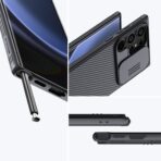 ⁦جراب حماية خلفي كام شيلد برو مع واقي عدسة كاميرا منزلق من البولي كربونات وإطار من البولي يوريثين المقاوم للحرارة للحماية من الصدمات لموبايل سامسونج جالاكسي S25 الترا من نيلكين.⁩ - الصورة ⁦2⁩